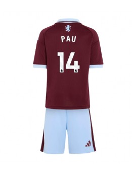 Aston Villa Pau Torres #14 Replika Hemmakläder Barn 2026-27 Kortärmad (+ byxor)